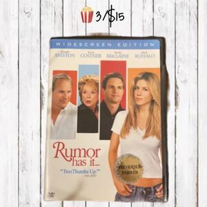 DVD Rumor Has It Jennifer Aniston, Kevin Costner, Shirley McClain movie